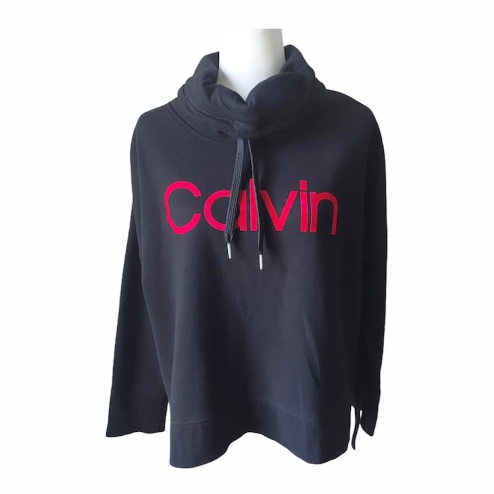 Calvin Klein Pink Logo Drawstring Hoodie